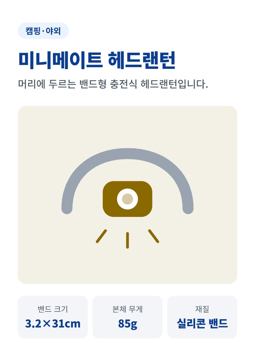 미니메이트 헤드랜턴 상세 이미지 1